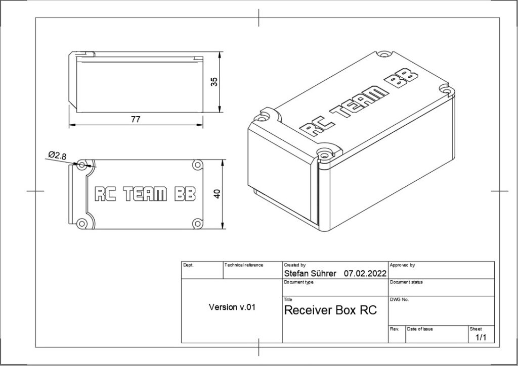 RC Empfänger Box 3D